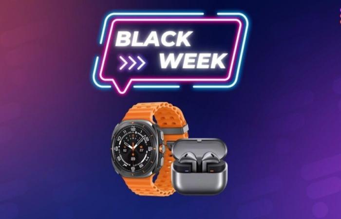 Prix ​​​​super spécial de la Black Week pour ce pack Samsung Galaxy Watch Ultra et Galaxy Buds 3