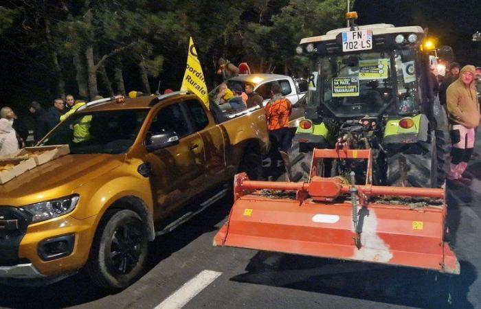 des agriculteurs ont quitté Béziers pour bloquer la frontière espagnole