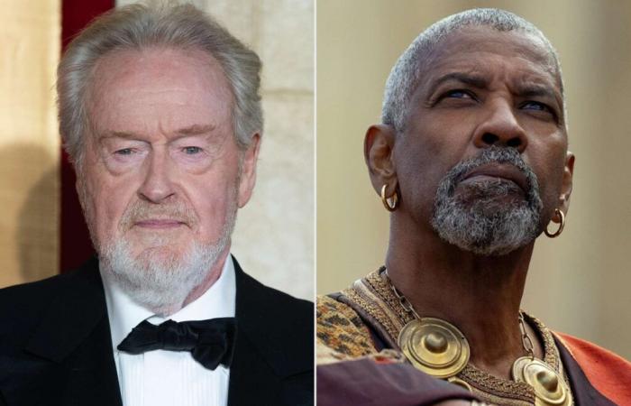 Ridley Scott dit que Denzel Washington a joué un baiser homosexuel pour “Gladiator II”