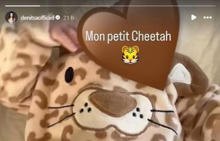 Flânant en poussette et pyjama léopard, Denitsa Ikonomova partage les premiers instants de son bébé