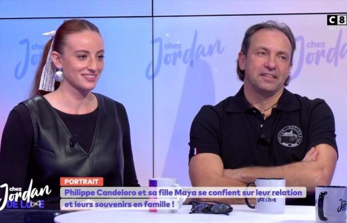 Maya Candeloro très gênée de parler de sa vie amoureuse devant son père en pleine interview