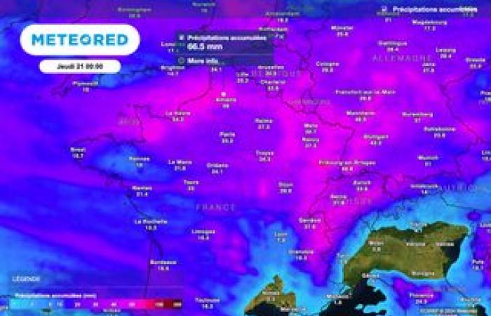 arrivée imminente de la descente de l’air polaire maritime sur la France. Les températures baissent demain !