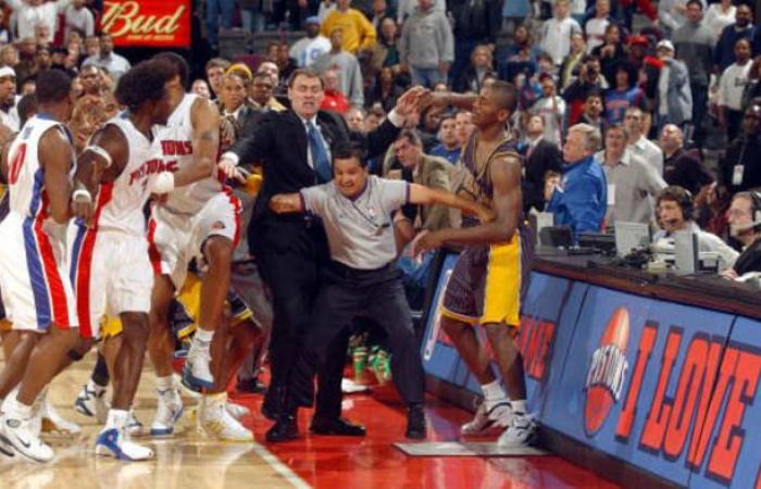 Souvenir de la bagarre Pistons-Pacers de 2004