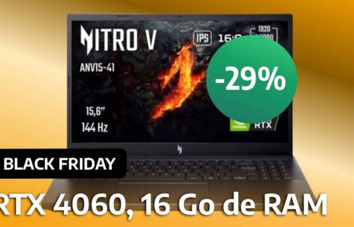 Un ordinateur portable gamer à prix cassé pour le Black Friday ? Cette machine Acer Nitro avec RTX 4060 est à -29% et est idéale pour les petits budgets