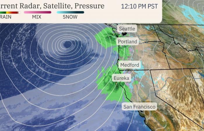 Le « cyclone à la bombe » du Pacifique inaugure une forte rivière atmosphérique vers l’ouest