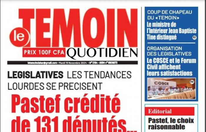 L’ŒIL DU TÉMOIN CE MARDI 19 NOVEMBRE 2024