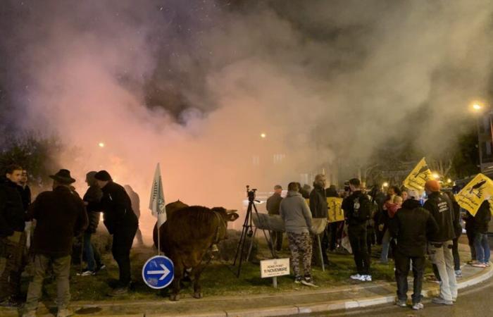 agriculteurs mobilisés dans les Alpes du Sud