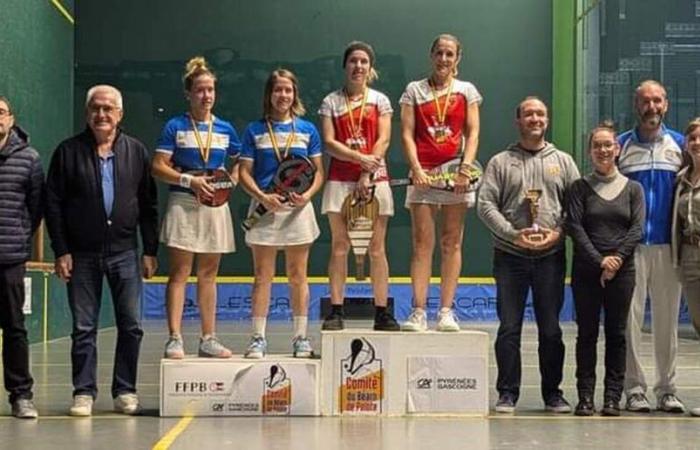 le championnat du Béarn en finale complète avec palette caoutchouc creuse trinquet