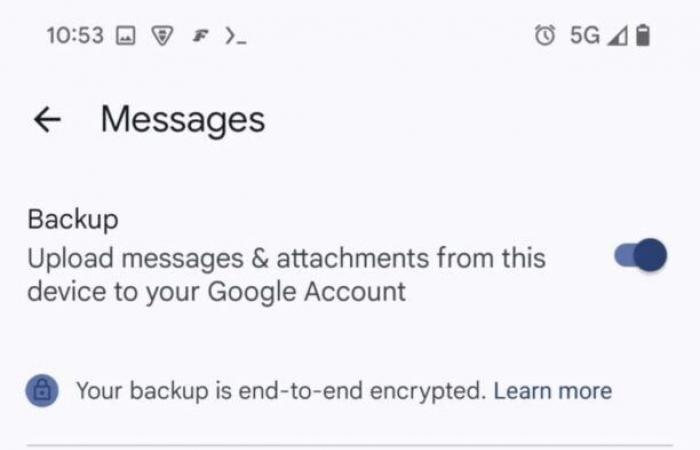 Google Messages pourrait intégrer une fonction de sauvegarde et de restauration