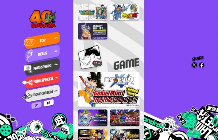 Le site officiel des 40 ans de Dragon Ball est ouvert – Dragon Ball Super