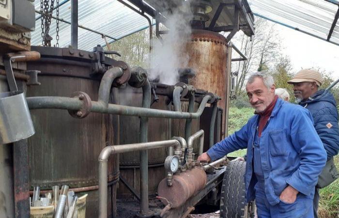 100 bougies pour l’alambic de Lilian Fréchet, distillateur ambulant dans l’ouest Aveyron