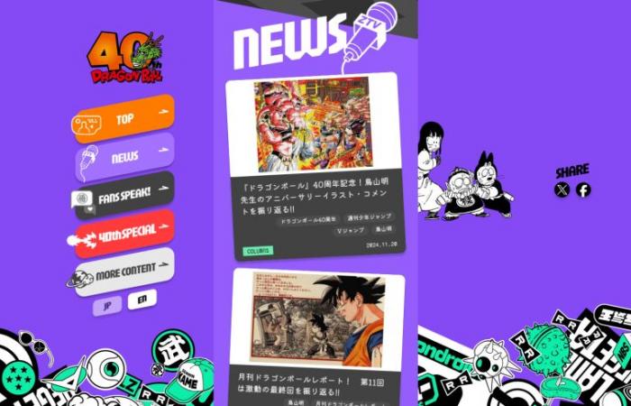 Le site officiel des 40 ans de Dragon Ball est ouvert – Dragon Ball Super