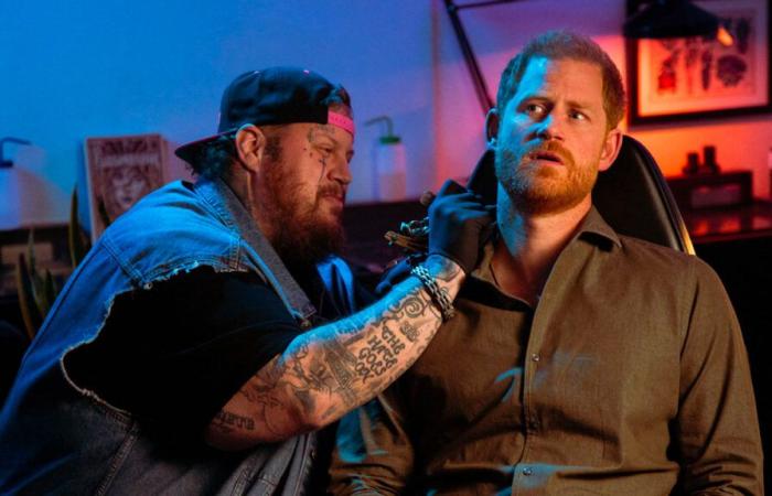 Le prince Harry se fait tatouer un Jelly Roll… dans un sketch pour promouvoir les Invictus Games