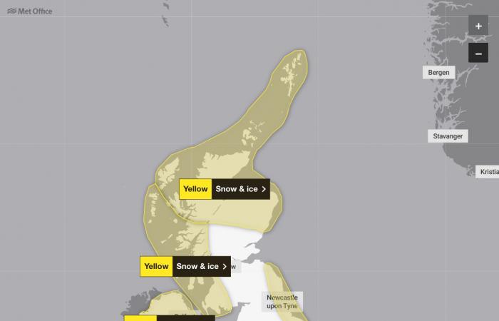 Nouvel avertissement de neige et de glace émis par le Met Office alors que des perturbations de voyage sont attendues