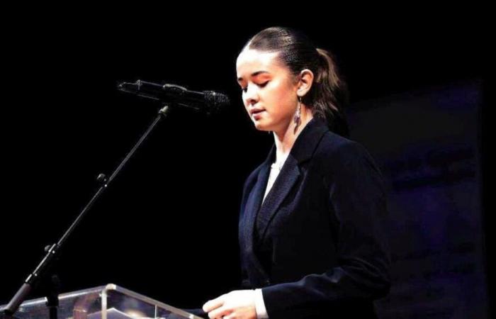 Amélie, 17, took part in the Rencontres Michel-Serres eloquence competition