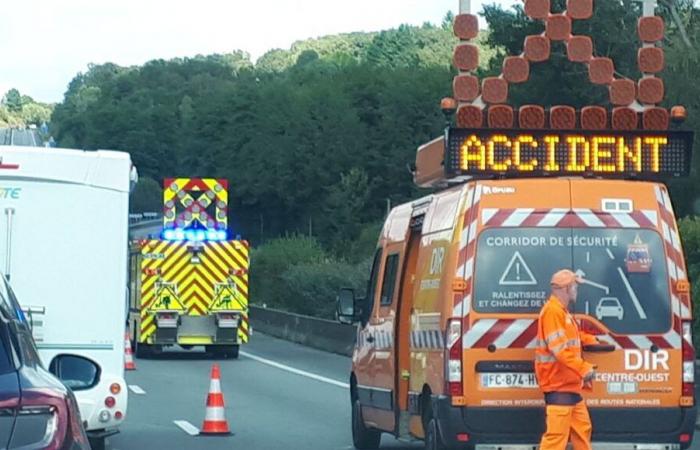 la N145 est coupée dans les deux sens ce jeudi matin près d’Auge, suite à un accident