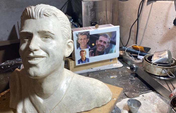 à quoi ressemblera la statue de Bernard Tapie ? Les premières images du rendu de Boli, Desailly, Di Meco et Sauzée