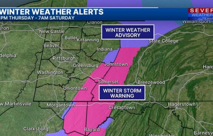 AVERTISSEMENT D’ORAGES VIOLENTS émis pour les comtés d’Allegheny, Beaver, Butler et Washington