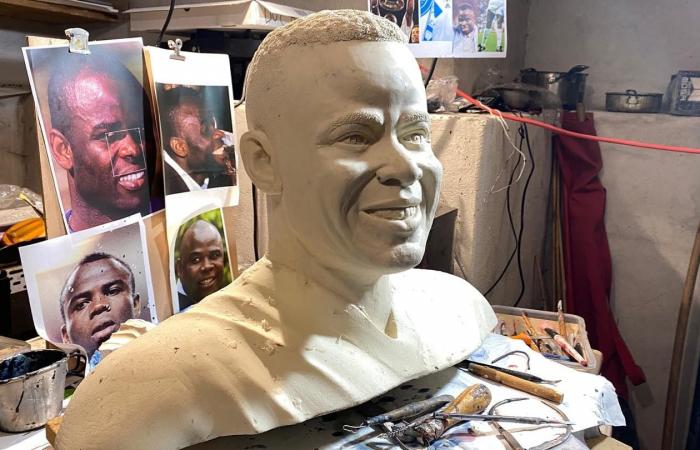 à quoi ressemblera la statue de Bernard Tapie ? Les premières images du rendu de Boli, Desailly, Di Meco et Sauzée