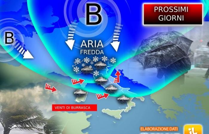 goût de l’hiver dans les prochains jours ; Froid, vent et neige à basse altitude