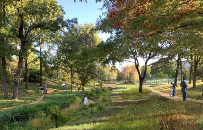 un grand chemin piétonnier lancé dans cette commune