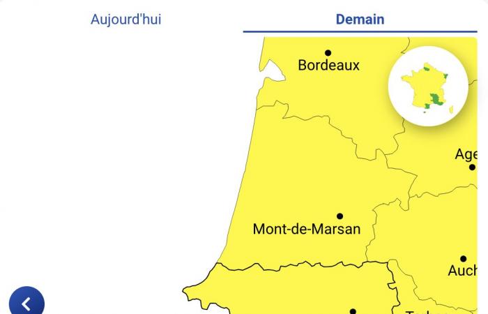 Hautes-Pyrénées, Pyrénées-Atlantiques, Gers, Haute-Garonne, Landes, Ariège and Tarn-et-Garonne on yellow alert Thursday, November 21