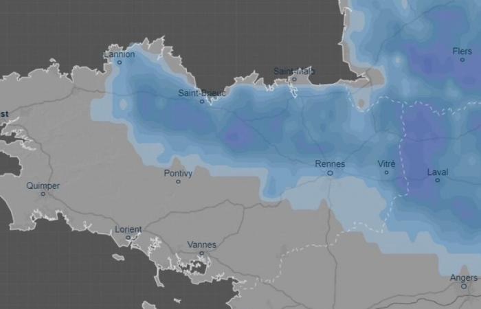 voici où tombera la neige en Ille-et-Vilaine