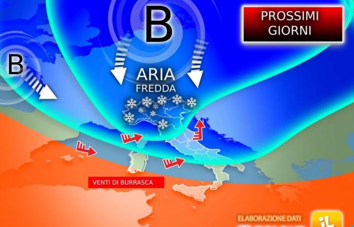 Tempête arctique dans quelques heures, vents glacials et neige jusqu’aux plaines dans les prochains jours