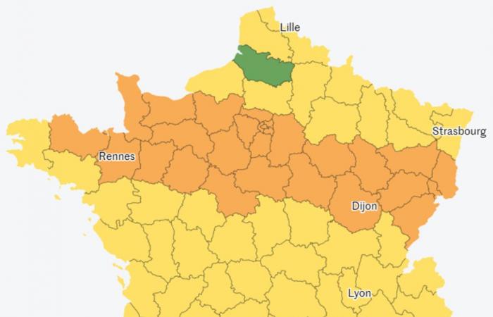 28 départements placés en vigilance orange jeudi