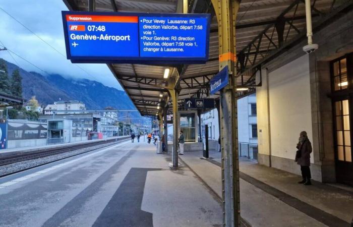 la ligne Brigue-Lausanne est coupée