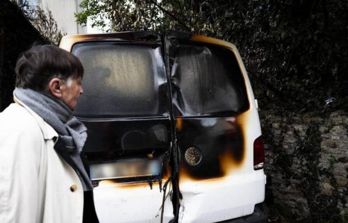 A Quimper la camionnette d’un septuagénaire a pris feu