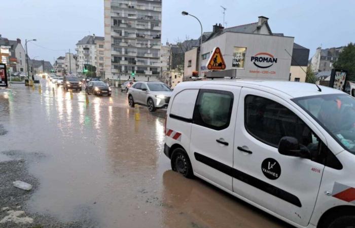 avec de fortes pluies, l’eau déborde et inonde les rues