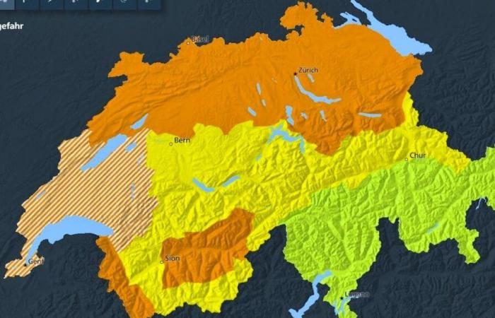 La Suisse met en garde contre jusqu’à 40 cm de neige