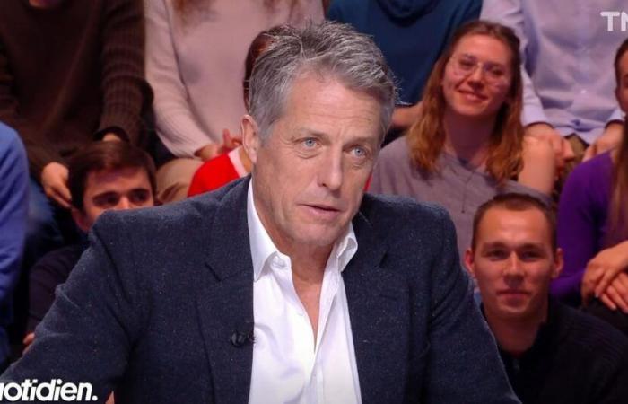 Hugh Grant plays fair with Yann Barthès in “Quotidien”