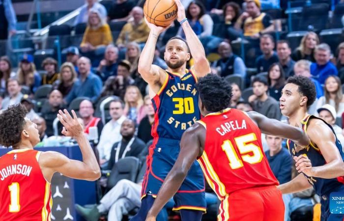 Golden State Warriors contre Atlanta Hawks-Xinhua