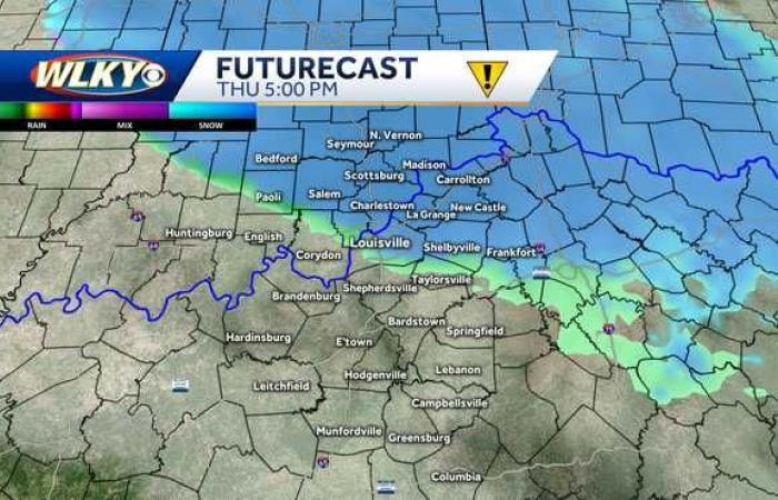 Averses de neige possibles jeudi dans la région de Louisville