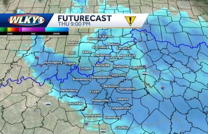 Averses de neige possibles jeudi dans la région de Louisville