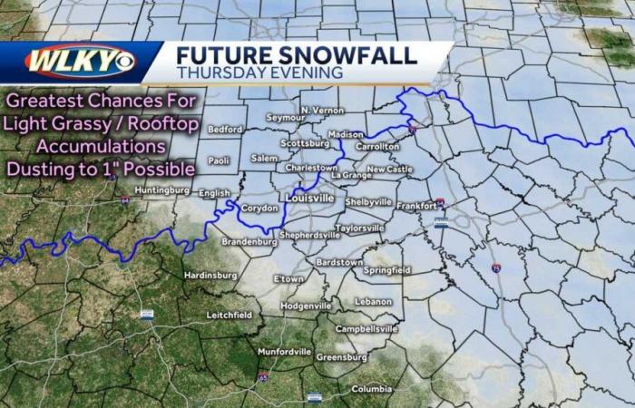 Averses de neige possibles jeudi dans la région de Louisville