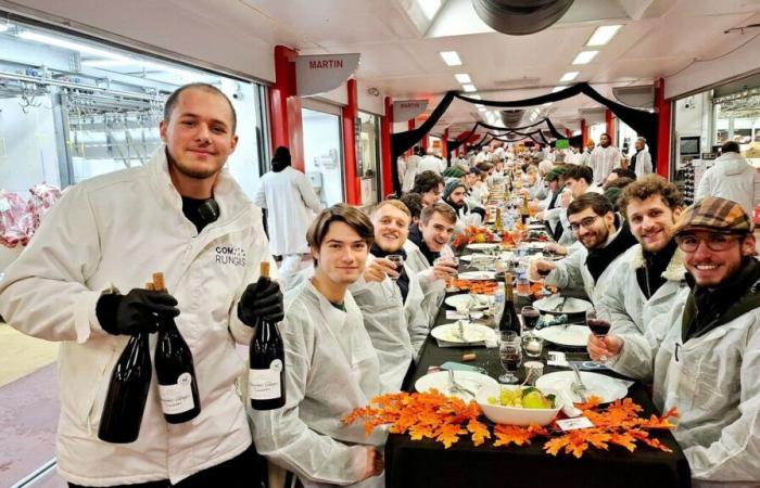 Banquet XXL, fanfare et barbecue… Il est 18 heures et Rungis débouche le Beaujolais Nouveau