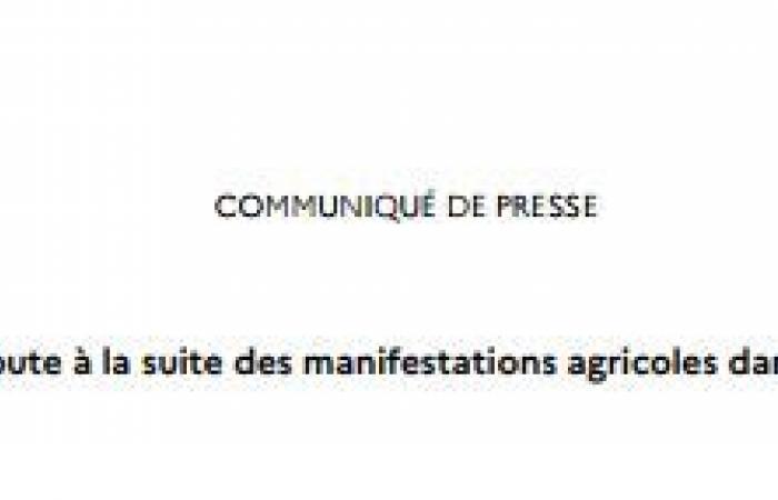 Feuille de route suite aux manifestations agricoles dans les Landes – 2024 – Communiqués – Salle de presse – Actualités