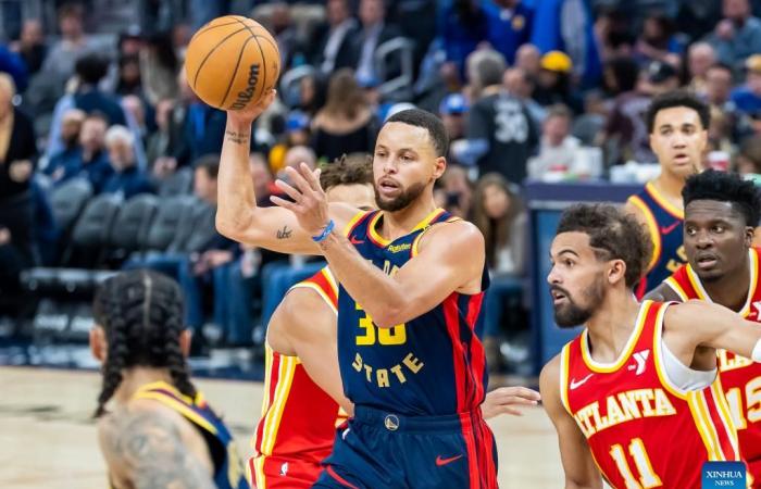 Golden State Warriors contre Atlanta Hawks-Xinhua