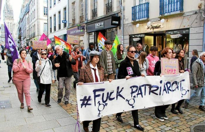 à Quimper, une marche contre les violences faites aux femmes a été organisée lundi 25 novembre