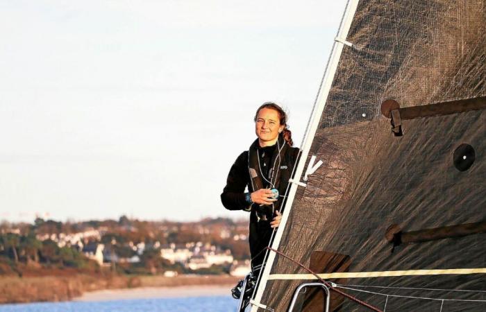 “Je vais pouvoir être à 100% sur mon projet sportif, c’est passionnant”, apprécie Lola Billy, nouveau skipper de la Région Bretagne CMB Océane