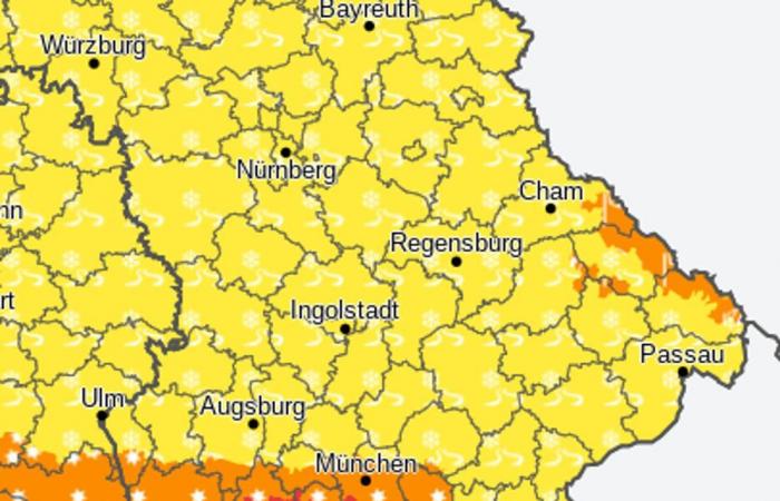 Tempête DWD avertissant de « fortes chutes de neige »