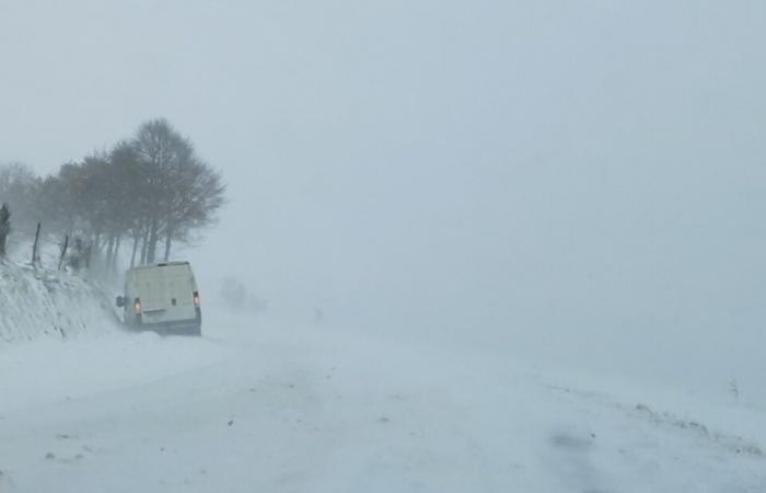 La neige est présente dans la Manche Sud, conditions de circulation difficiles