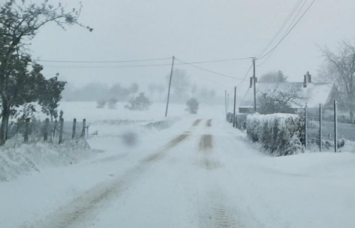 La neige est présente dans la Manche Sud, conditions de circulation difficiles