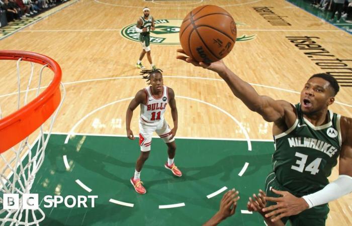 Giannis Antetokounmpo marque 41 points alors que les Milwaukee Bucks battent les Chicago Bulls