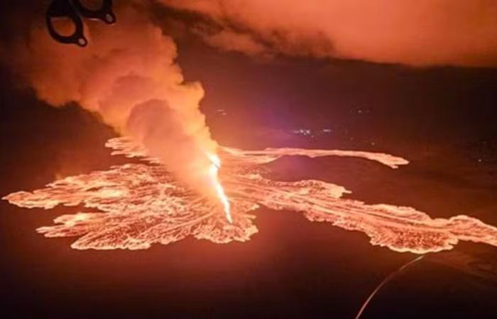 les images impressionnantes du Sundhnjukagigar qui est (encore) entré en éruption en Islande