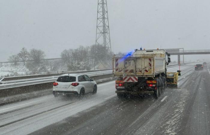 APRR prêt pour la neige, embarquement avec Philippe, au volant d’une saleuse