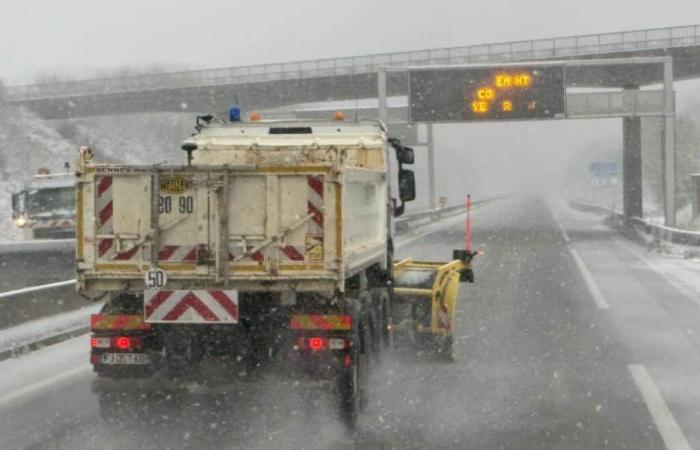 APRR prêt pour la neige, embarquement avec Philippe, au volant d’une saleuse